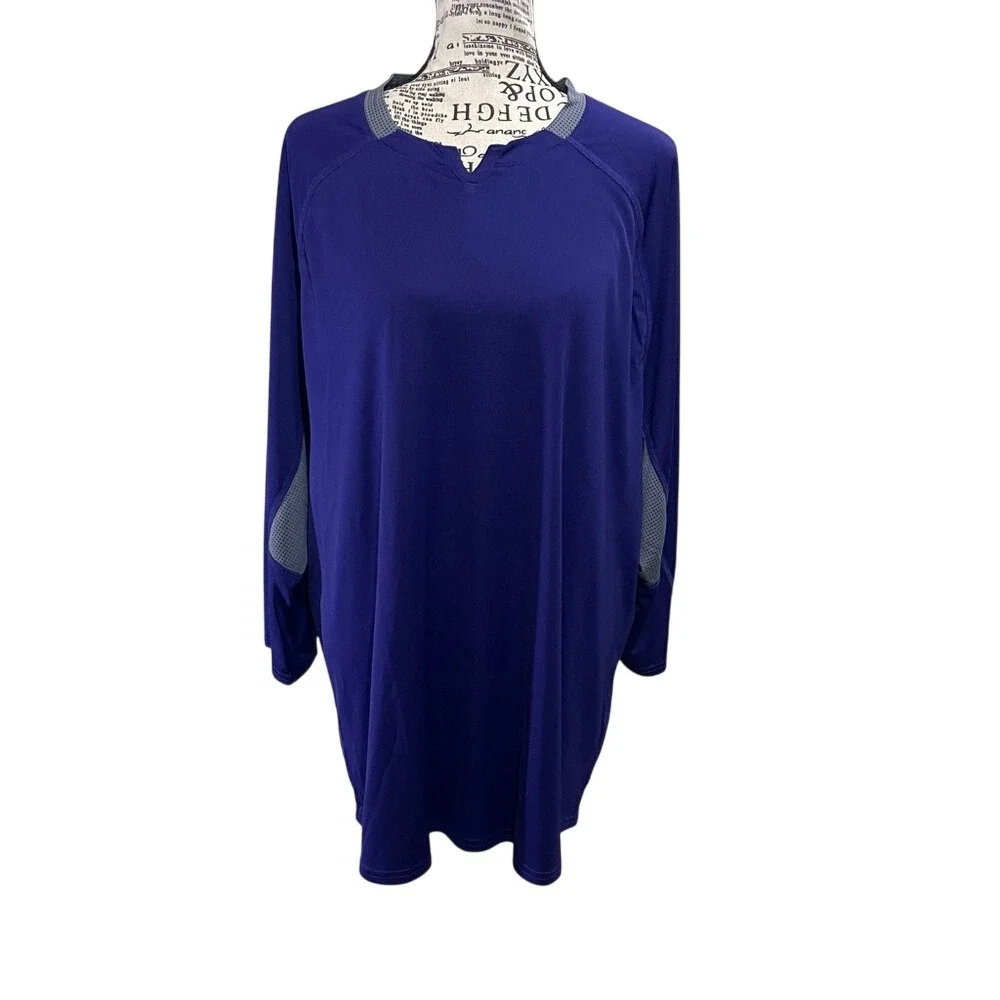 adidas men's purple quarter sleeve athletic shirt‎